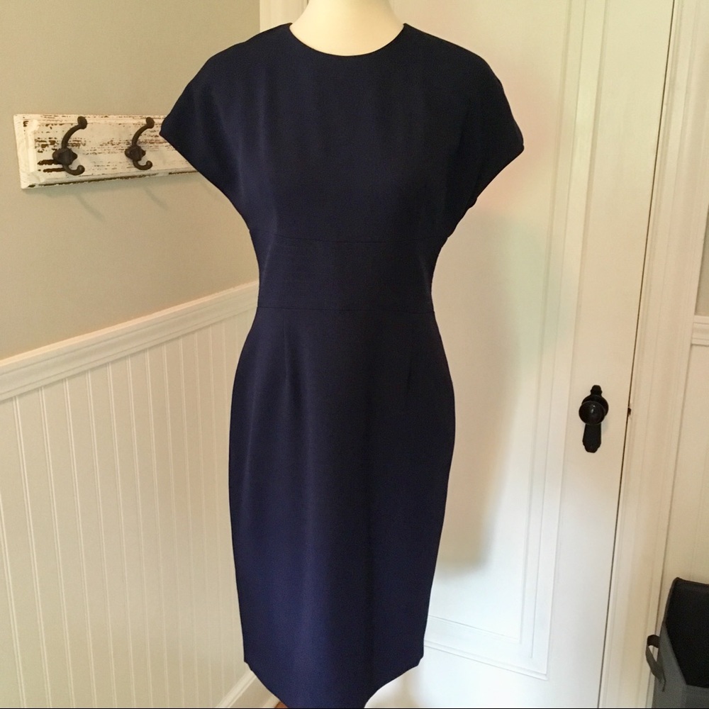 Anne Klein Navy Cap Sleeve Dress